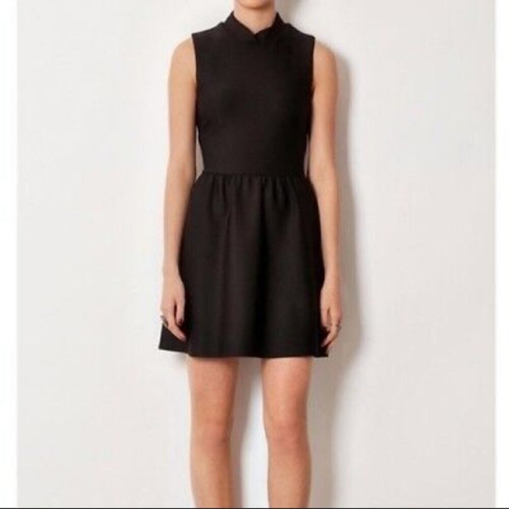 Topshop High Neck Fit & Flare Mini Scuba Dress